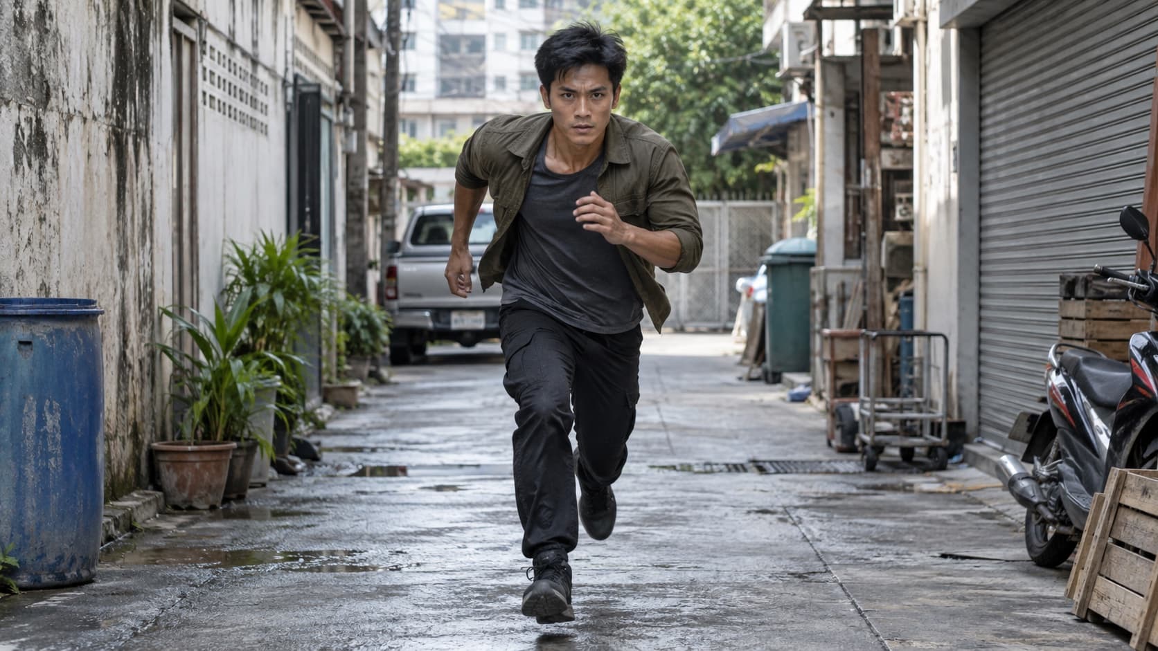 Action ภาพถ่ายจริงก่อนผสาน AI